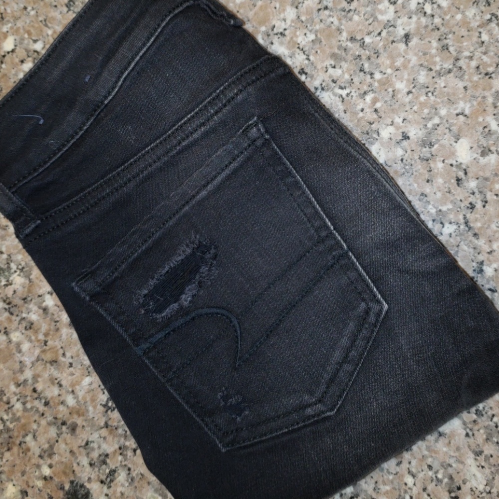 AE Distressed mid rise jegging